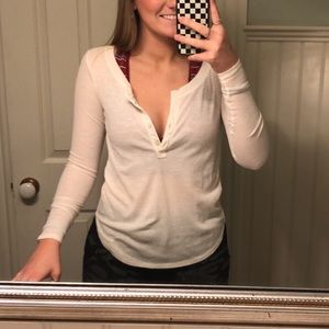 long sleeve white button up shirt